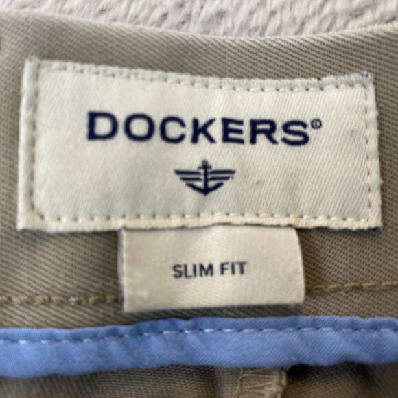 Dockers Mens Pants 31x30 Slim Fit Khaki Cotton Blend Chino Straight Leg Casual - Picture 2 of 8